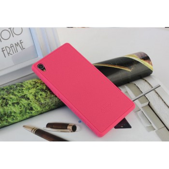 Силиконовый матовый непрозрачный чехол для Sony Xperia Z3 Розовый