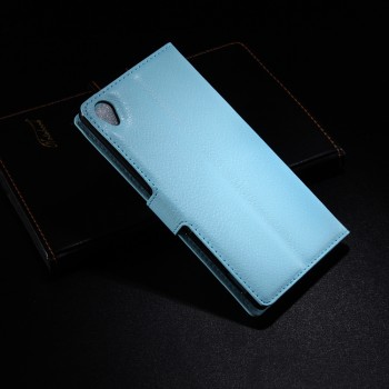 Чехол портмоне подставка с защелкой для Sony Xperia Z3 Голубой