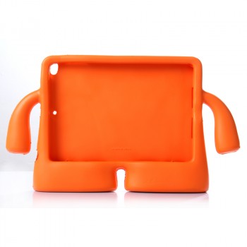 Детский ультразащитный гиппоаллергенный силиконовый фигурный чехол для планшета Ipad Air 2 Оранжевый