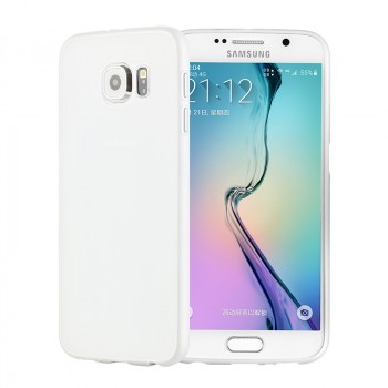 Силиконовый матовый непрозрачный экстратонкий чехол для Samsung Galaxy S6 Белый