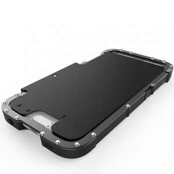 Эксклюзивный многомодульный ультрапротекторный пылевлагозащищенный ударостойкий нескользящий чехол с металлической крышкой для Samsung Galaxy S6