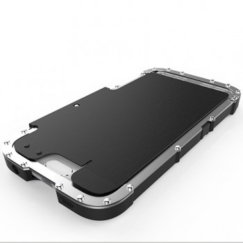Эксклюзивный многомодульный ультрапротекторный пылевлагозащищенный ударостойкий нескользящий чехол с металлической крышкой для Samsung Galaxy S6
