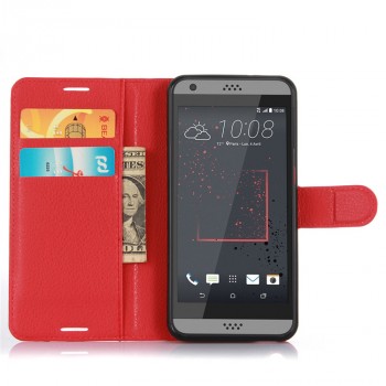 Чехол портмоне подставка на силиконовой основе и магнитной защелкой для HTC Desire 530/630 Красный