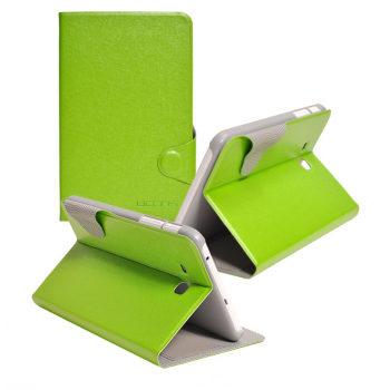 Чехол подставка с застежкой на пластиковой основе серия Glossy Shield для планшета Lenovo S5000 Зеленый