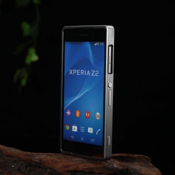 Металлический двухкомпонентный сборный бампер для Sony Xperia Z2 Серый