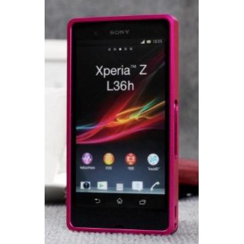 Металлический бампер для Sony Xperia Z Пурпурный