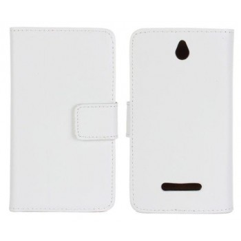 Чехол книжка-портмоне для Sony Xperia E dual Белый
