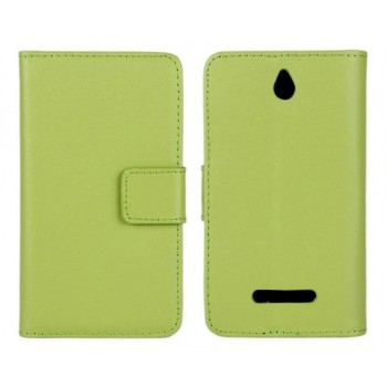 Чехол книжка-портмоне для Sony Xperia E dual Зеленый