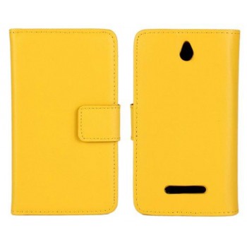Чехол книжка-портмоне для Sony Xperia E dual Желтый