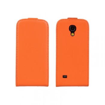 Чехол книжка вертикальная для Samsung Galaxy S4 Mini Оранжевый