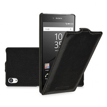 Кожаный чехол вертикальная книжка для Sony Xperia Z5 Premium Черный