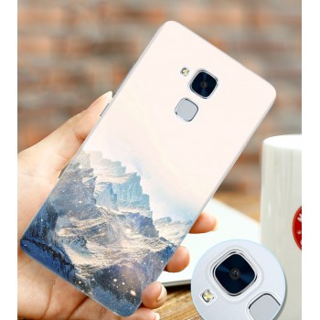 Силиконовый матовый непрозрачный чехол с принтом для Huawei Honor 5C