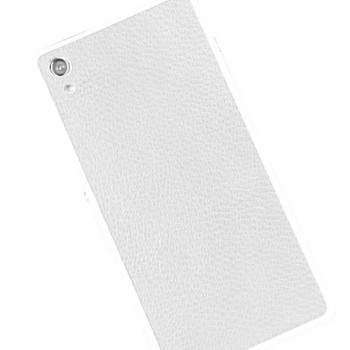 Кожаная наклейка на заднюю поверхность (нат. кожа) для Sony Xperia Z2 Белый
