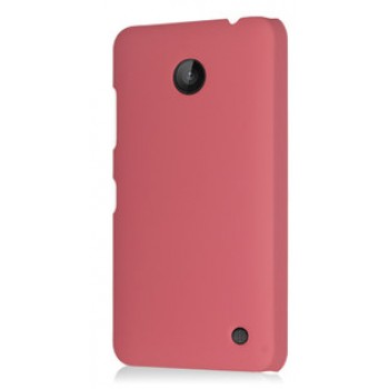 Пластиковый непрозрачный матовый чехол для Nokia Lumia 630 Розовый