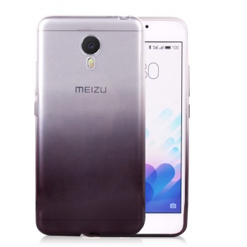 Силиконовый матовый полупрозрачный градиентный чехол для Meizu M3 Note