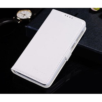 Чехол портмоне подставка глянцевая кожа для Lenovo S660 Белый