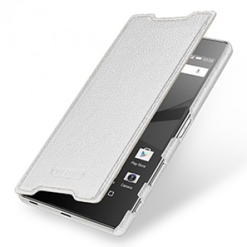 Кожаный чехол горизонтальная книжка (премиум нат. кожа) для Sony Xperia Z5 Premium