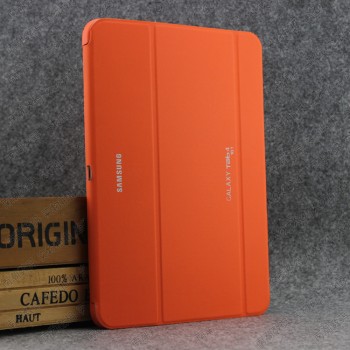 Чехол флип подставка сегментарный для Samsung Galaxy Tab 4 10.1 Оранжевый