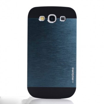 Двуцветный премиум чехол с эффектом металлик для Samsung Galaxy Win Синий