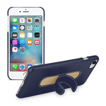 Кожаный чехол накладка (премиум нат. кожа) с функцией подставки для Iphone 7 Plus/8 Plus 