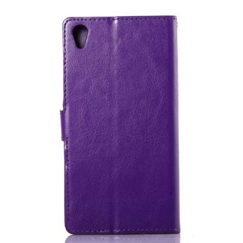 Чехол книжка-подставка глянцевая кожа для Sony Xperia Z3 Фиолетовый