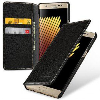Кожаный чехол портмоне (премиум нат. кожа) для Samsung Galaxy Note 7