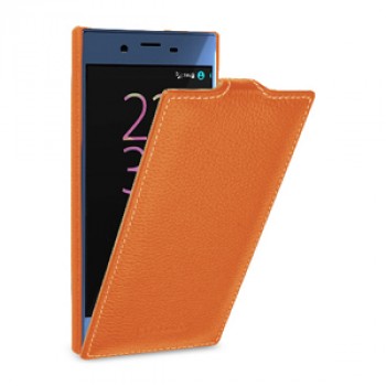 Кожаный чехол вертикальная книжка (премиум нат. кожа) для Sony Xperia XZ/XZs 