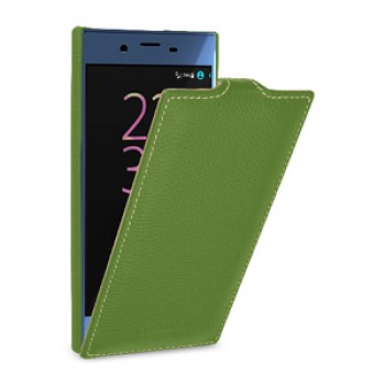 Кожаный чехол вертикальная книжка (премиум нат. кожа) для Sony Xperia XZ/XZs 