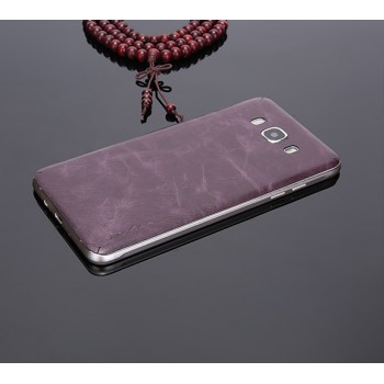 Экстратонкая клеевая кожаная накладка для Samsung Galaxy J7