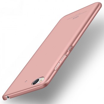 Пластиковый непрозрачный матовый чехол с улучшенной защитой элементов корпуса для Xiaomi Mi5S Розовый