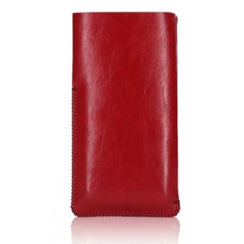Кожаный мешок с логотипом для Samsung Galaxy S6 Edge Красный