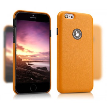 Кожаный чехол накладка серия Back Cover для Iphone 6 Желтый
