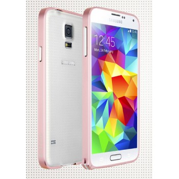 Металлический бампер для Samsung Galaxy S5 Розовый