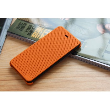 Точечный чехол смарт флип с функциями оповещения для HTC Desire 626/628 Оранжевый