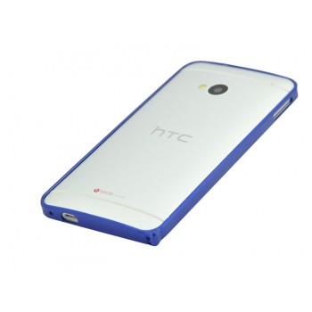 Металлический бампер для HTC One (M7) One SIM (для модели с одной сим-картой) Синий