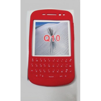 Силиконовый матовый непрозрачный чехол для BlackBerry Q10 Красный
