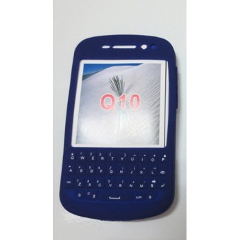 Силиконовый матовый непрозрачный чехол для BlackBerry Q10 Синий