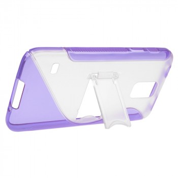 Силиконовый чехол S подставка для Samsung Galaxy S5 Фиолетовый