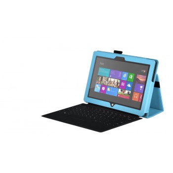 Чехол кожаный Full cover для Microsoft Surface Pro Голубой