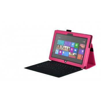 Чехол кожаный Full cover для Microsoft Surface Pro Пурпурный