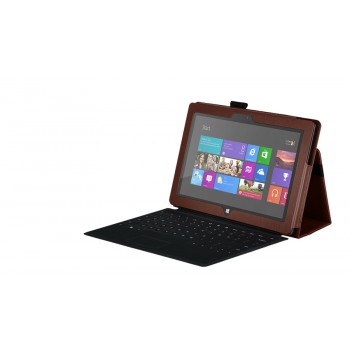 Чехол кожаный Full cover для Microsoft Surface Pro Коричневый
