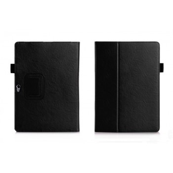 Чехол книжка подставка с рамочной защитой экрана, отделениями для карт и поддержкой кисти для Huawei MediaPad M2 10 Черный