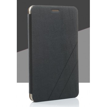 Текстурный чехол флип подставка на пластиковой основе для Huawei MediaPad X2 Черный