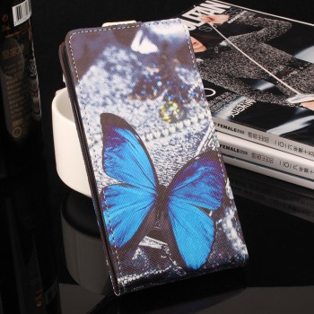 Чехол вертикальная книжка на силиконовой основе с отсеком для карт и полноповерхностным принтом на магнитной защелке для Samsung Galaxy A3 (2017)