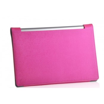 Чехол подставка с рамочной защитой экрана текстура Линии для Lenovo Yoga Tablet 10 Розовый