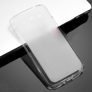 Силиконовый матовый полупрозрачный чехол для Samsung Galaxy Grand 2 Белый