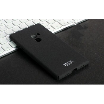 Пластиковый непрозрачный матовый нескользящий премиум чехол с повышенной шероховатостью для Xiaomi Mi Mix Черный