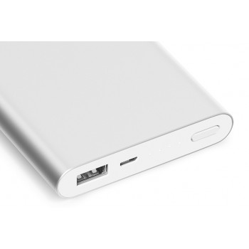 Оригинальное портативное зарядное устройство Xiaomi в тонком 14 мм матовом металлическом корпусе 10000 мАч Серый