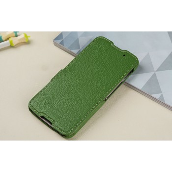Кожаный чехол портмоне (премиум нат. кожа) для Blackberry DTEK60 Зеленый