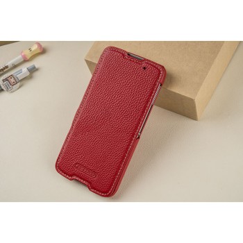Кожаный чехол портмоне (премиум нат. кожа) для Blackberry DTEK60 Красный